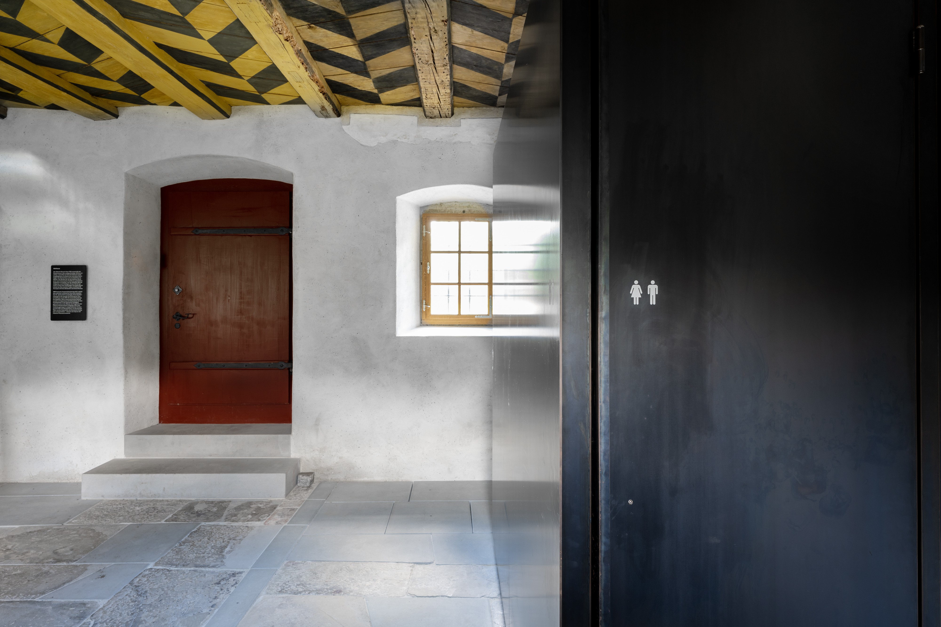 Signaletik Klosterhalbinsel Wettingen WC Abthaus