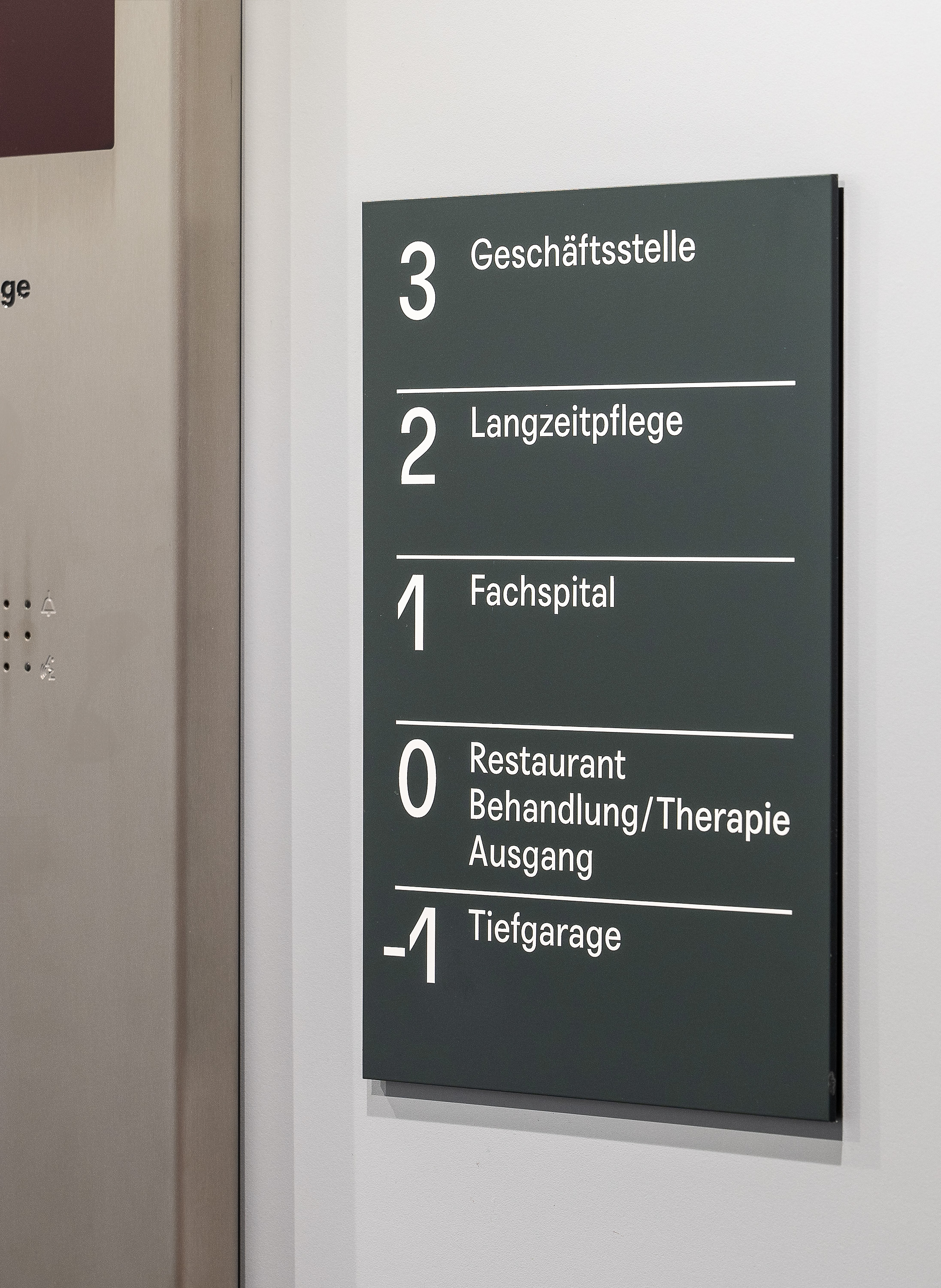 Signaletik Neubau Glaubten-Areal Zürich