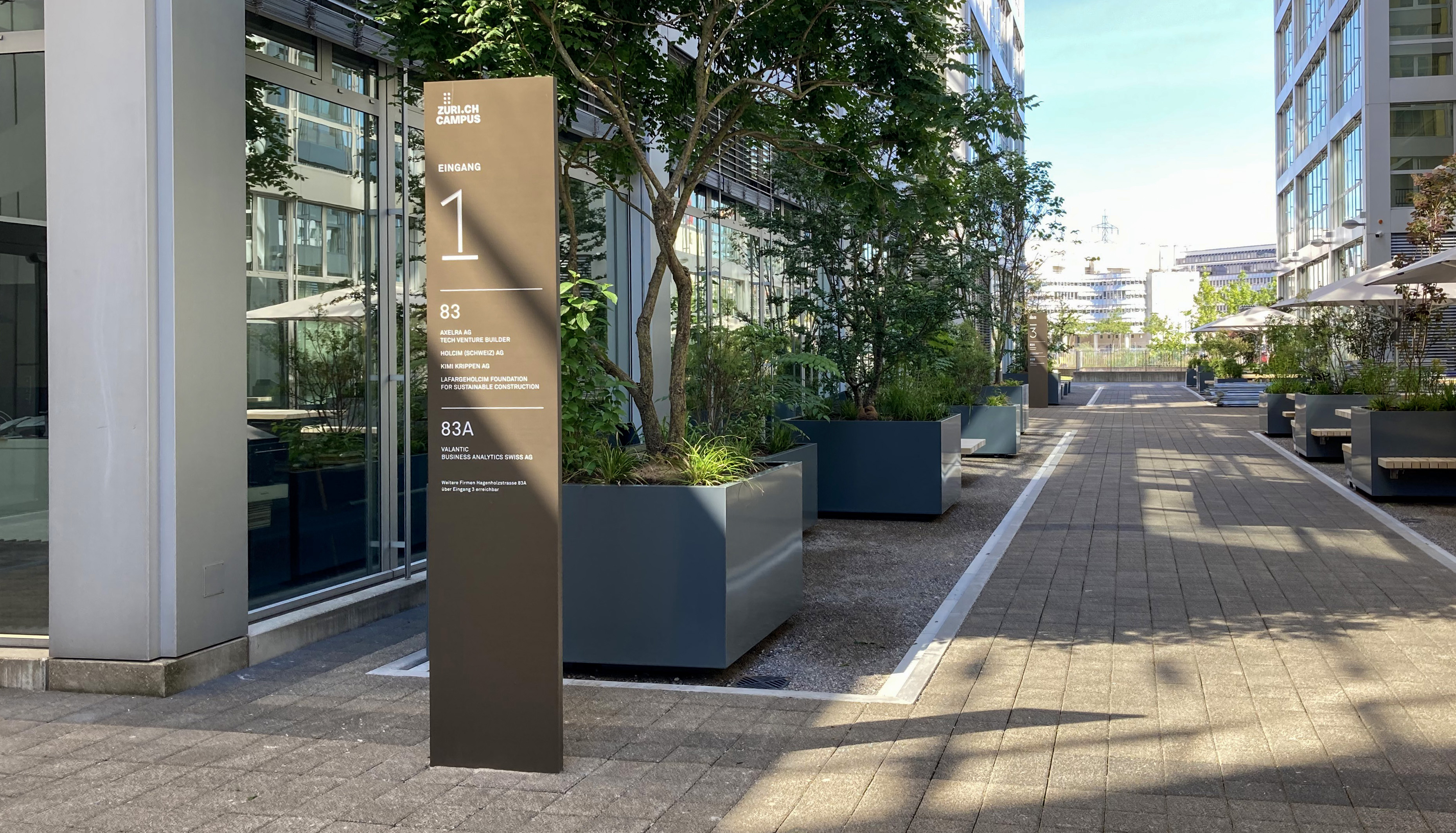 Signaletik Zürich Campus